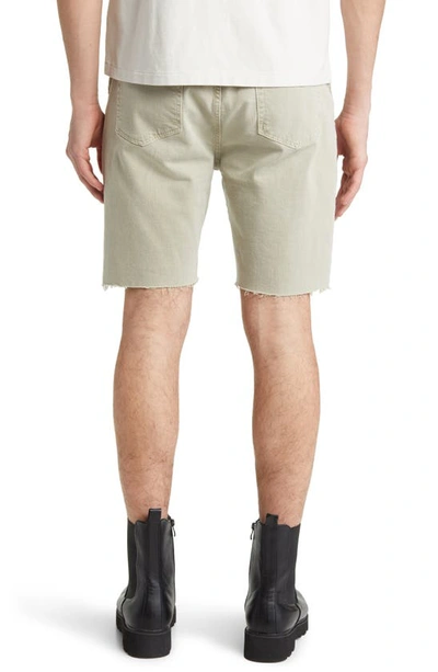 Shop Frame L'homme Stretch Cotton Cutoff Shorts In Desert Sage