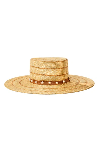Shop Btb Los Angeles Piper Straw Hat In Sand