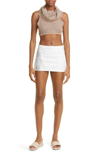 Shop Paloma Wool Digital Face Print Miniskirt In C/010 Off-white