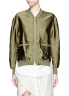 3.1 Phillip Lim Satin And Striped Poplin Bomber Jacket