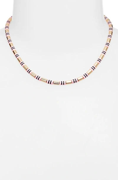 Shop Roxanne Assoulin Well Tailored In Pink Beaded Necklace In Multi