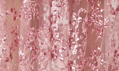 Endless Rose Sequin Embroidered Tiered Dress In Pink