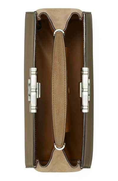 Tory Burch Eleanor Leather Satchel Bag In Wild Mushroom