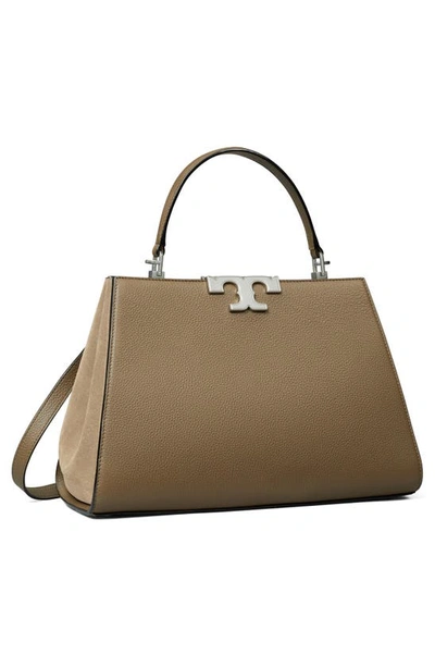 Tory Burch Eleanor Leather Satchel Bag In Wild Mushroom