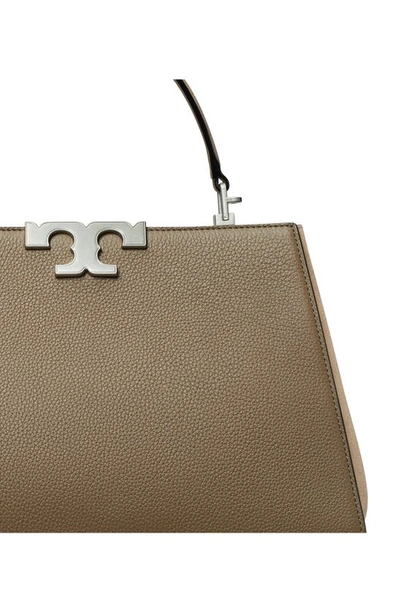 Tory Burch Eleanor Leather Satchel Bag In Wild Mushroom