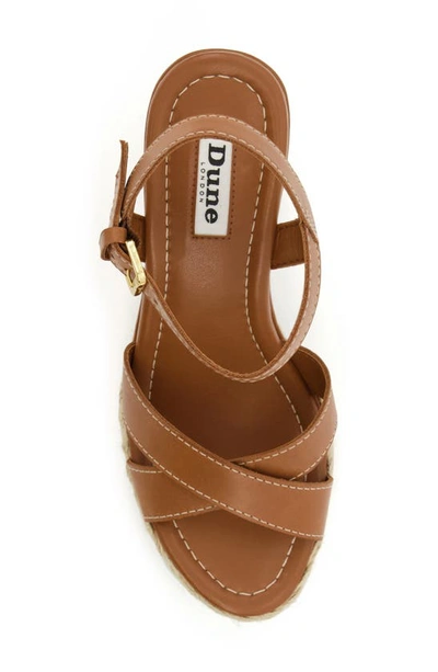 Dune London Kind Espadrille Platform Wedge Sandal In Tan