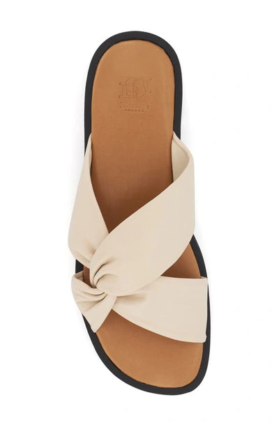 Dune London Lizo Platform Slide Sandal In Ecru