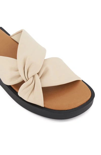 Dune London Lizo Platform Slide Sandal In Ecru