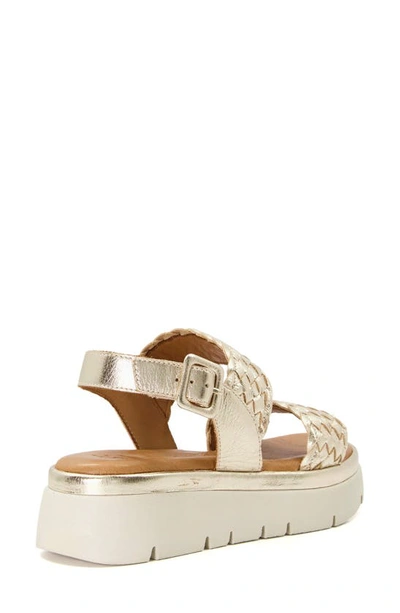Dune London Lorris Slingback Platform Sandal In Gold
