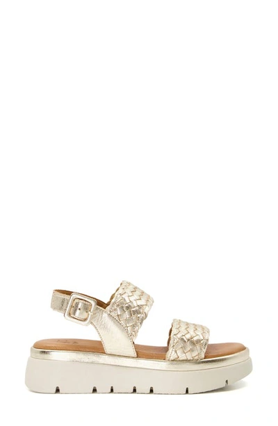 Dune London Lorris Slingback Platform Sandal In Gold