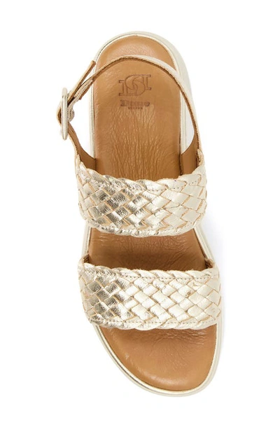 Dune London Lorris Slingback Platform Sandal In Gold