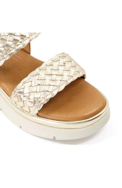 Dune London Lorris Slingback Platform Sandal In Gold