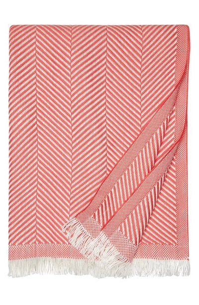 Sferra Costa Cotton Throw In Coral