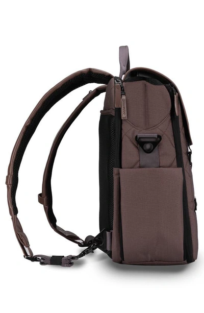 Shop Paperclip Willow Recycled Ocean Plastic Convertible Backpack Diaper Bag In Baked Oak
