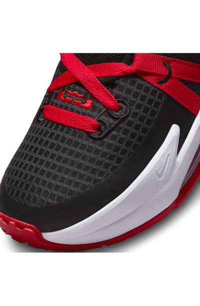 Shop Nike Kids' Lebron Witness 7 Basketball Shoe In Black/ White/ University Red