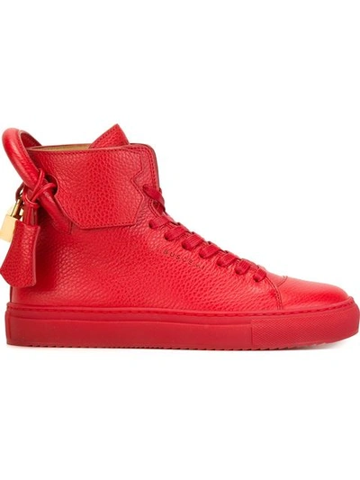Buscemi Hi-top Padlock Sneakers In Red
