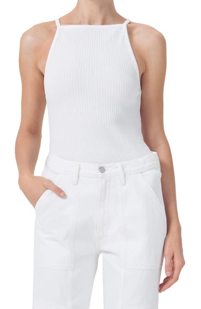 Shop Agolde Mina Rib Tank In White