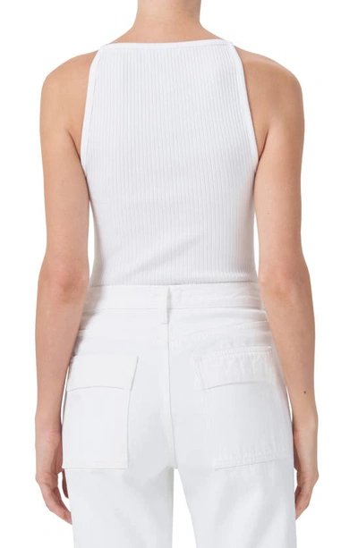 Shop Agolde Mina Rib Tank In White