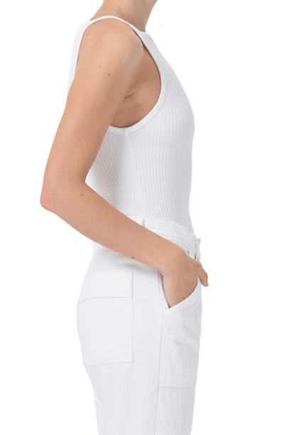 Shop Agolde Mina Rib Tank In White