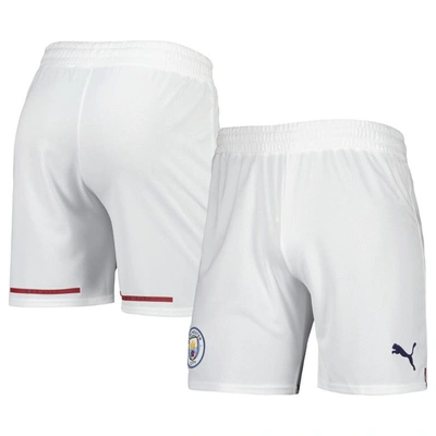 Shop Puma White Manchester City Replica Drycell Shorts