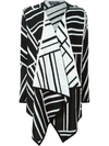 FERRAGAMO Diagonal Stripe Cardi-Coat,DRYCLEANONLY