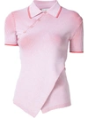 Stella Mccartney Cutaway Hem Ribbed-knit Polo Shirt