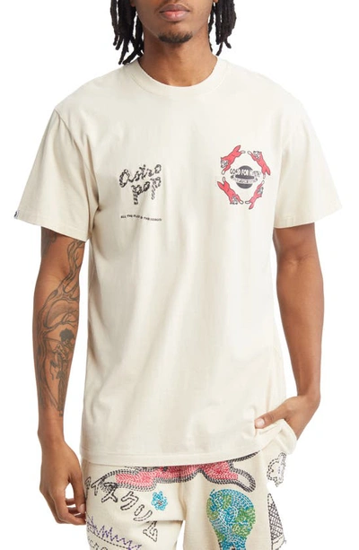 Ice Cream Zoom Embroidered Graphic T-shirt In Fog