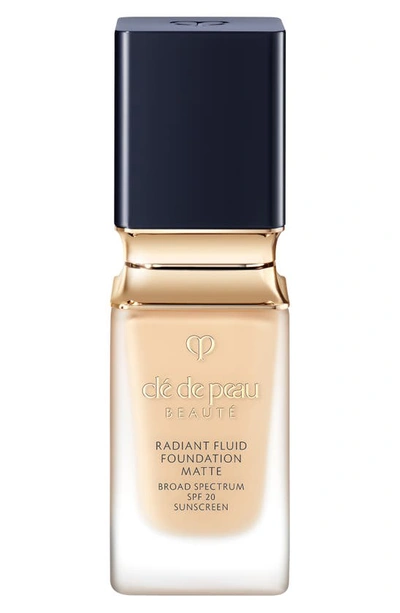 Shop Clé De Peau Beauté Beauté Radiant Fluid Matte Foundation Spf 20 In O30 - Medium Ocher