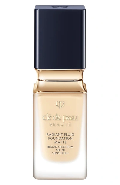 Shop Clé De Peau Beauté Beauté Radiant Fluid Matte Foundation Spf 20 In Bf10 - Light Buff