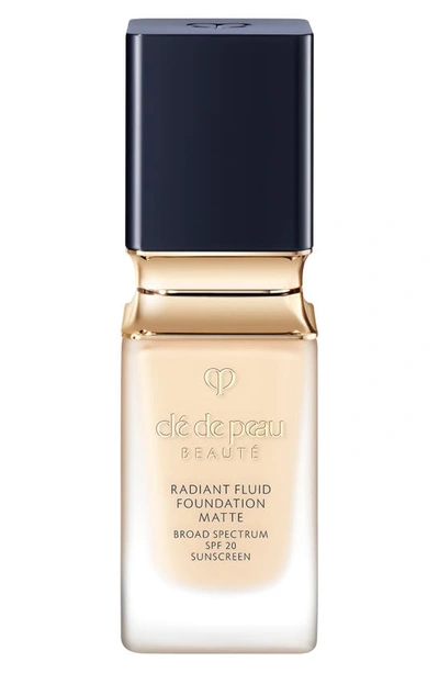 Shop Clé De Peau Beauté Beauté Radiant Fluid Matte Foundation Spf 20 In I10 - Very Light Ivory