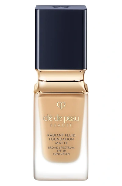 Shop Clé De Peau Beauté Beauté Radiant Fluid Matte Foundation Spf 20 In O40 - Light Tan Ocher