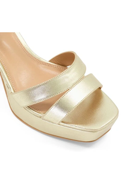 Shop Dune London Molten Platform Sandal In Gold