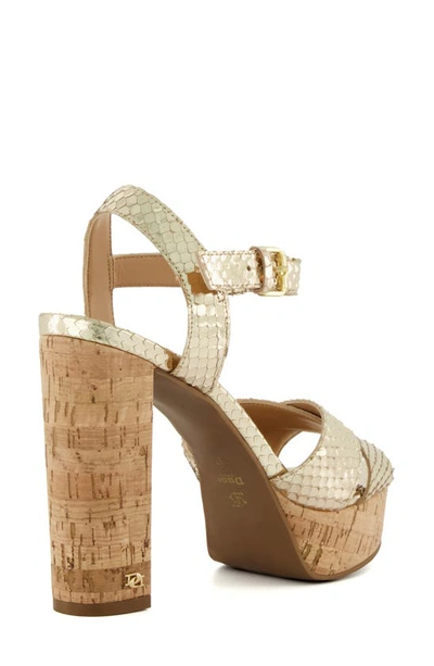 Dune London Jealous Platform Sandal In Gold