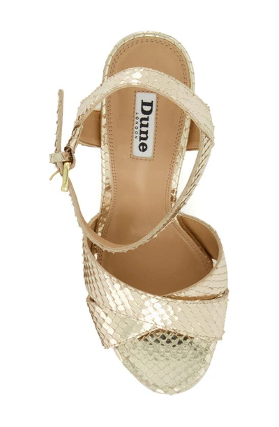 Shop Dune London Jealous Platform Sandal In Gold