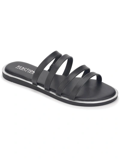 Shop Kenneth Cole Reaction Sloan Four Band Sandal Womens Flat Slip On Slide Sandals In Black