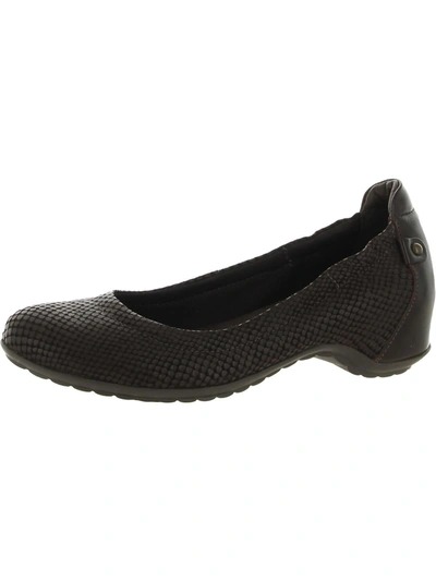 Walking Cradles Kinley Womens Leather Slip On Ballet Flats In