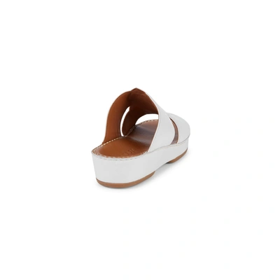 Bally Hakman Men's 6211914 White Grained Leather Sandals In Multi