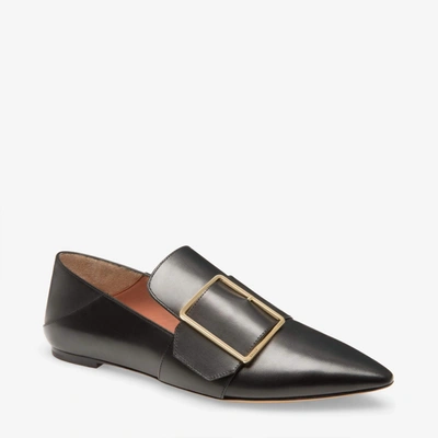 Bally Hamelia Women's 6223322 Black Calf Leather Flat Pumps In Multi
