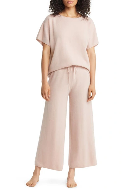 Nordstrom Crop Cashmere Pajamas In Pink Smoke ModeSens