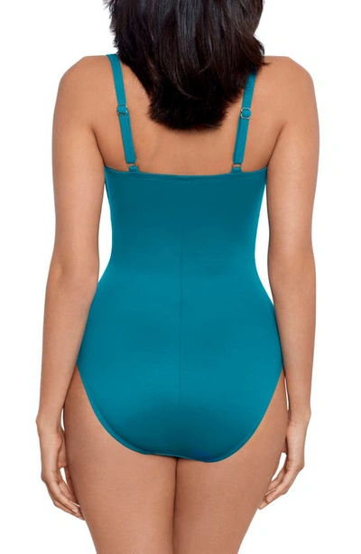 Miraclesuit Rock Solid Starr Underwire One-piece Swimsuit In Maldives Blue