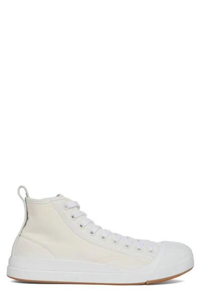 Shop Bottega Veneta Vulcan High Top Sneaker In 9122 Optic White