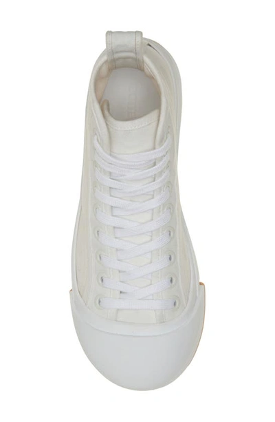 Shop Bottega Veneta Vulcan High Top Sneaker In 9122 Optic White