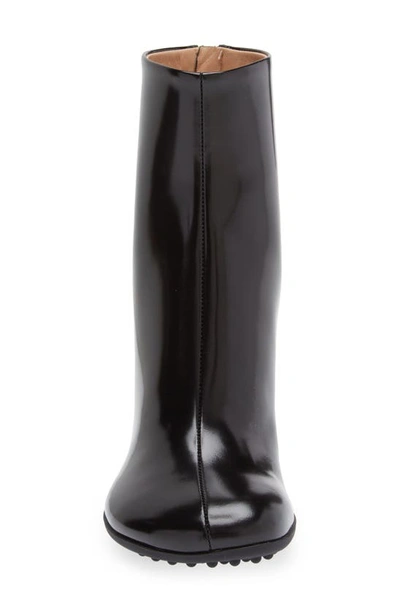 Bottega Veneta Tube Heel Atomic Leather Booties 10cm In Black
