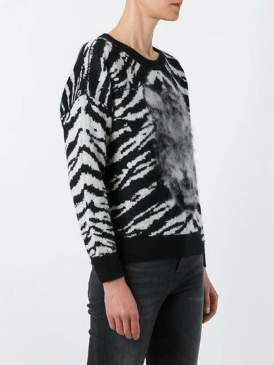 Shop Saint Laurent Tiger Intarsia Jumper