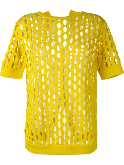 Marni Perforated Knit Top - Yellow