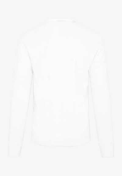 Shop Tom Ford Fluid Rib Henley T-shirt In White