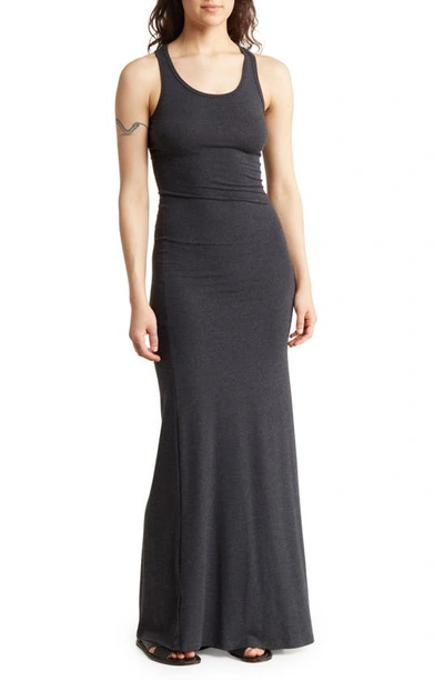 Shop Go Couture Racerback Maxi Dress In Charcoal