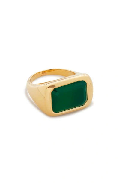 Shop Monica Vinader Power Cocktail Ring In 18ct Gold Vermeil/ Ss