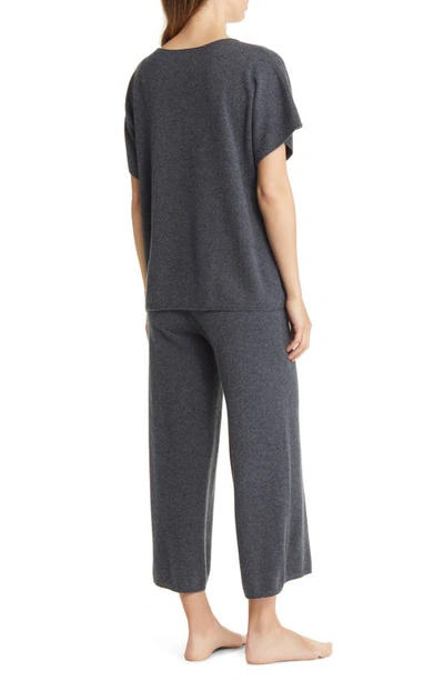 Nordstrom Crop Cashmere Pajamas In Grey Meteor