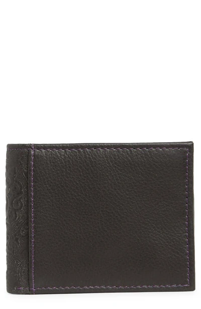 Shop Robert Graham Austin Embossed Leather Wallet In Brown